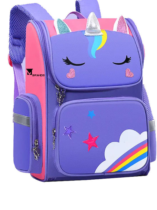 School Bag Backpack Junior High-High School in Purple color