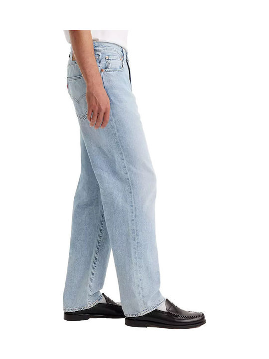 Stay Ανδρικό Παντελόνι Τζιν με Loose Straight Εφαρμογή Light Indigo