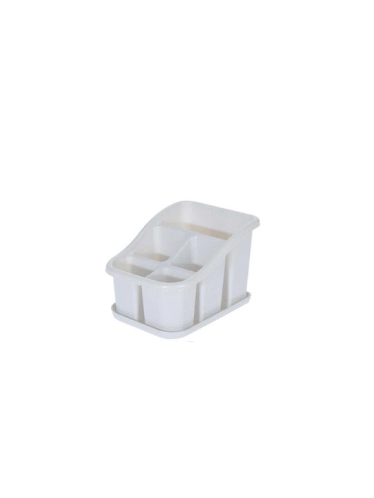 Koopman Organizator Pentru Chiuveta De Bucătărie Din Plastic Alb 15x20x13cm