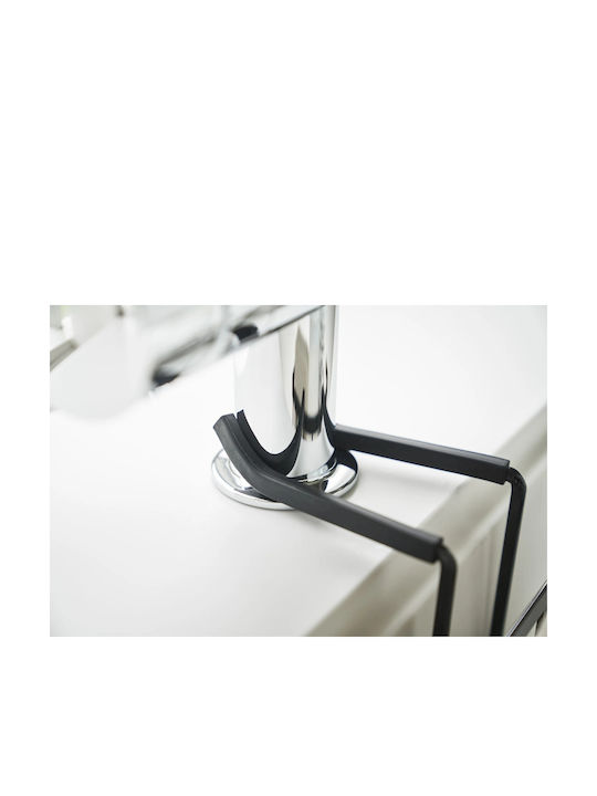 Yamazaki Kitchen Sink Organizer Made of Black Stainless Steel 18.5x20.3x14cm