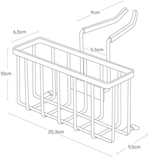Yamazaki Organizer Für Die Küchenspüle Aus Inox Schwarz 18.5x20.3x14cm