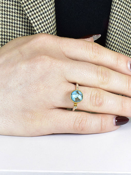 Elor Damen Ring aus Silber Vergoldet