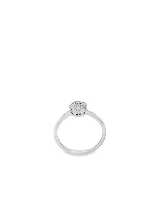 Xryseio Women's White Gold Ring with Diamond 14K