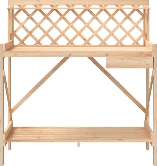 vidaXL Blumentopfständer Holz Beige mit Gitter 110cmx50cmx117cmcm.
