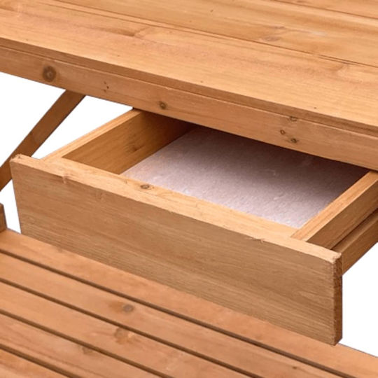 vidaXL Βάση Γλάστρας Ξύλινη Καφέ με Καφασωτό 110x50x117εκ.