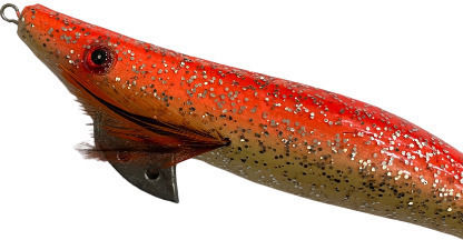 Nakazima Tintenfisch-Jigs Leuchtend 15cm White-orange