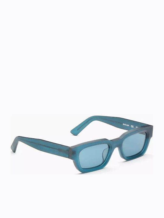 Akila Apollo Raw Unisex Sunglasses with Blue Plastic Frame and Blue Lens ZEDR/36/36/1925R/49/21