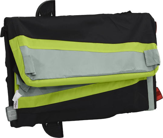 Vidaxl Bicycle Trailers Black And Green 45 Kilos Iron - Green