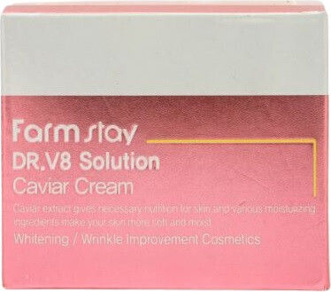 Farm Stay DR.V8 Solution Caviar Ενυδατική & Λευκαντική Κρέμα Προσώπου Ημέρας με Χαβιάρι 100gr
