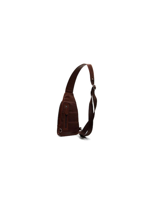 The Chesterfield Brand Leather Sling Bag Brand with Zipper Brown