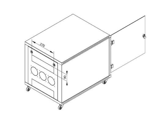 Triton С крака Рак кабинет 12U 60x100см Сив