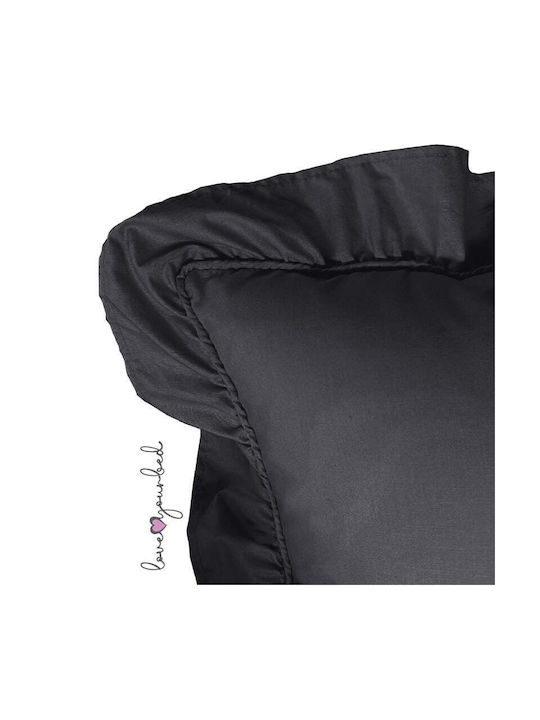 Isadore Lorraine Pillowcase Set Charcoal 50x70cm.