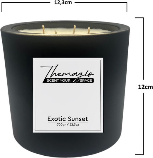Themagio Aromatische Sojakerze Exotischer Sonnenuntergang im Glas 700gr 12.3x12cm 77256