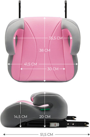 Kinderkraft I-boost Baby Car Seat Booster i-Size with Isofix Pink