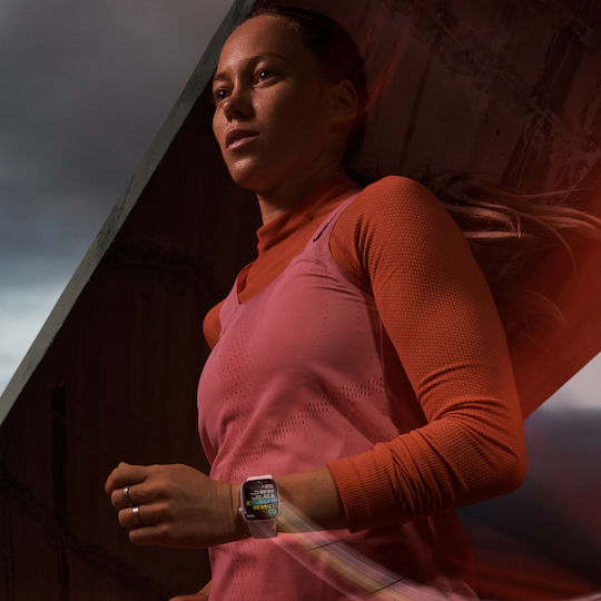 Apple Apple Watch Series 9 Aluminium 41mm Wasserdicht mit Herzfrequenzmesser Midnight Aluminium Gehäuse mit Sport Loop Midnight (S/M) - S/M