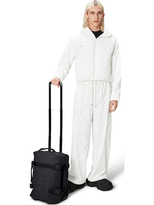 Rains Texel Cabin Bag Mini Koffer Kabine Stoff Schwarze mit 2 Räder Höhe 45cm