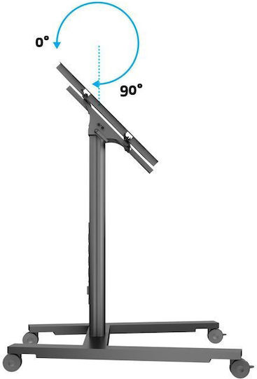 Multibrackets M Public Display Stand 110 HD Tilt & Table Βάση Τηλεόρασης Δαπέδου έως 55" και 80kg Μαύρο