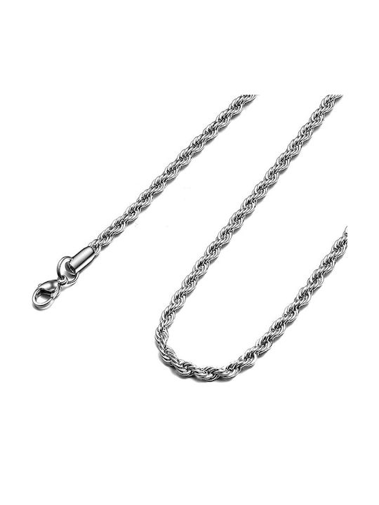 Jt Unisex Kette Halskette Stahlseilkette 4mm Silber