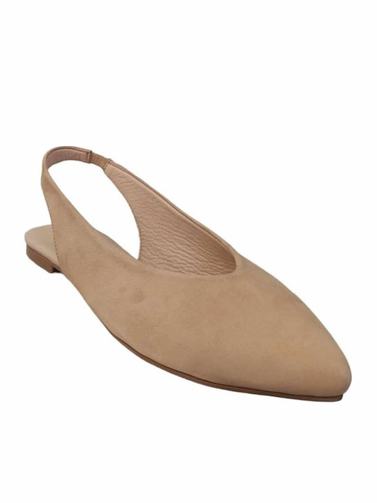 Suede Γυναικείες Μπαλαρίνες σε Ροζ Χρώμα