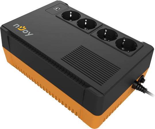 NJOY Soter 600 UPS Line-Interactive 600VA 360W με 4 Schuko Πρίζες