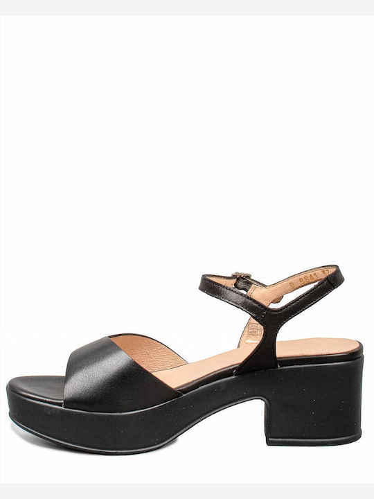 Wonders Leather Women's Sandals Iseo V Black