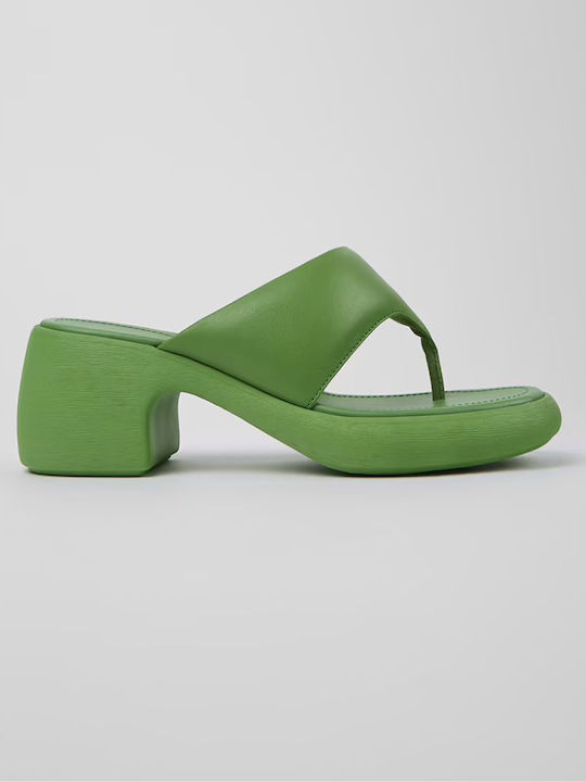 Camper Leather Women's Sandals Green