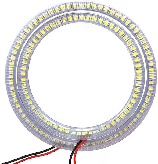 Στεφάνια Angel Eyes Φαναριoύ Αυτοκινήτου 12V BMW Σειρά 3 (E92) Λευκό Χρώμα 4τμχ