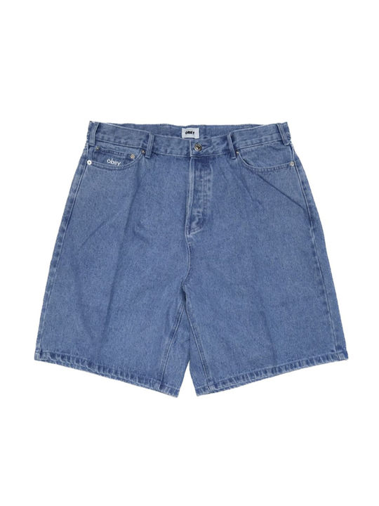 Obey Herrenshorts Jeans Blau