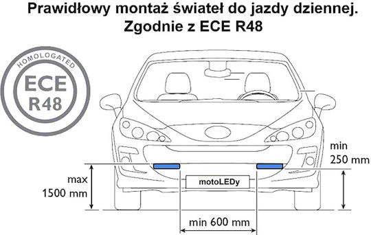 Drl Led 24v Daytime Running Lights - 2 Pcs
