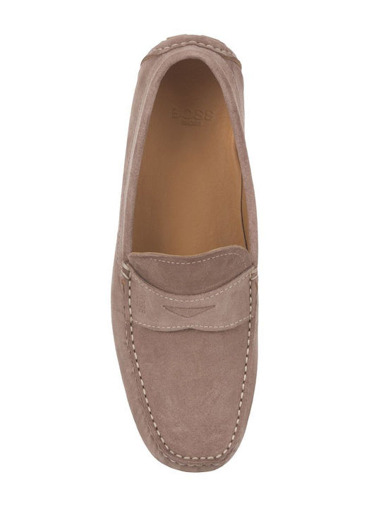 Wildleder Herren Mokassins in Braun Farbe