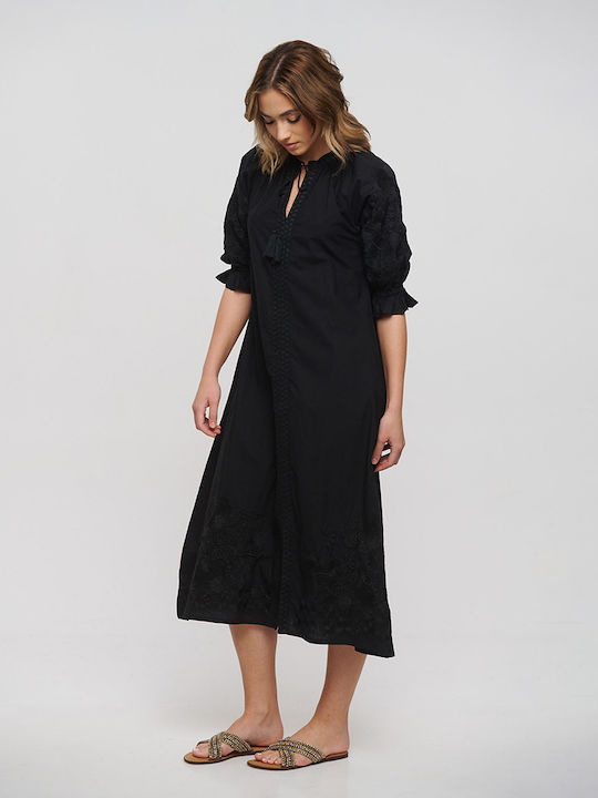 Ble Resort Collection Women's Maxi Dress Beachwear black