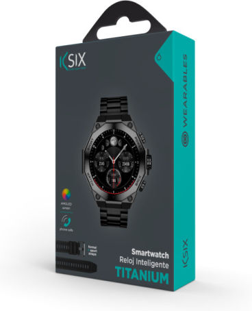 Ksix Titanium Rezistent la apă Smartwatch (Negru)