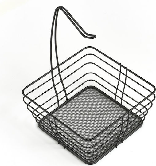 Zeller Obstschale Metallisch Schwarz 26x26x36cm