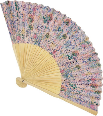 Polychrome Wooden Carnival Fan