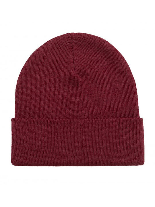 Unisex Set with Beanie Knitted in Purple color