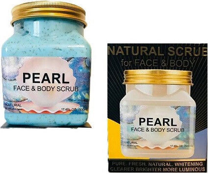 Natural Face and Body Scrub with Vitamin E and B5 Wokali Pearl 350 ml