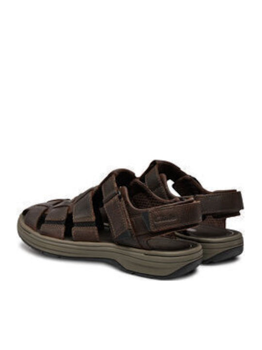 Cove Leder Herrensandalen in Braun Farbe