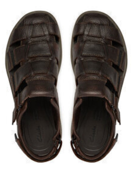 Cove Leder Herrensandalen in Braun Farbe