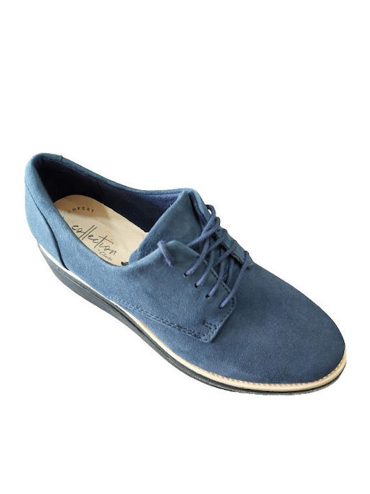Sharon Noel Women's Suede Oxford Shoes Blue