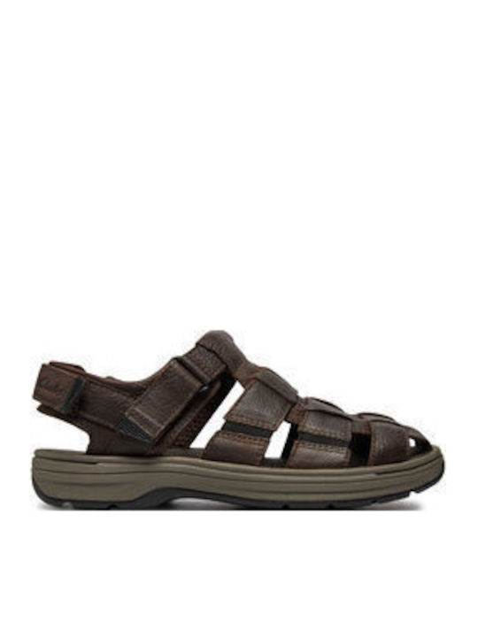 Cove Leder Herrensandalen in Braun Farbe
