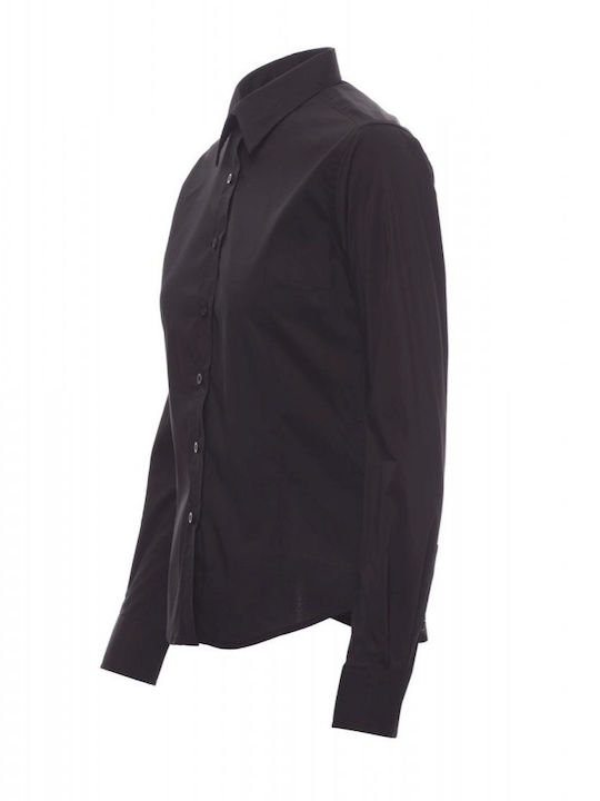 Stenso Arbeitsbluse Schwarz