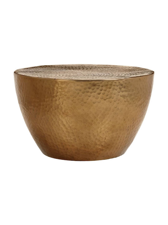 Round Aluminum Bronze Side Table 50x50x30 cm