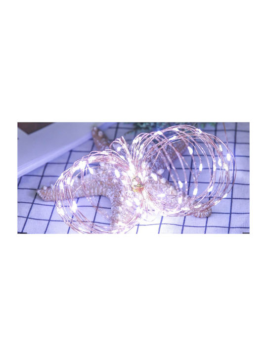 50 Λαμπάκια LED 5μ. Λευκά USB σε Σειρά