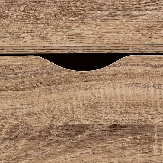 5Five Office Wooden Drawer with Wheels and 2 Drawers Natural 33x29.5x56cm