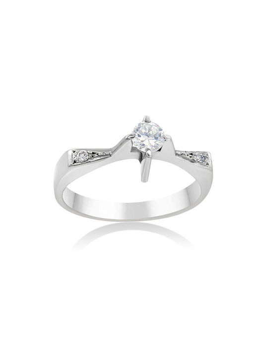 Single Stone from White Gold 14K