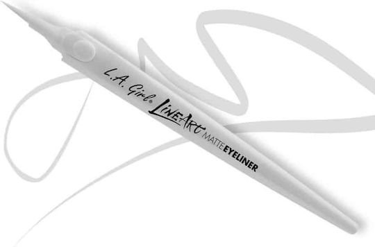 L.a. Eye Eyeliner Girl Line Art Matte Eyeliner Pen, 0.4ml - 715 Pure White