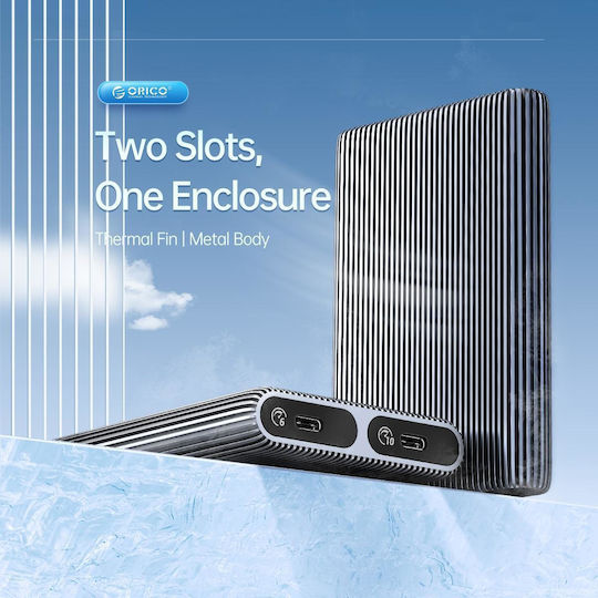 Orico Case for Hard Drive M.2 SATA III with Connection USB 3.2 Gray