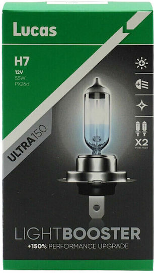 Lucas Лампи Автомобила H4 / P43T Халогенни Бял 12V 2бр