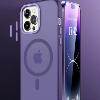 Sonique Magnetic Back Cover Plastic / Silicone 0.33mm Durable Purple (iPhone 12 / 12 Pro)