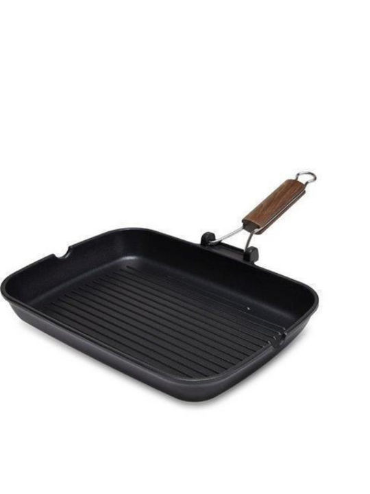 Zanetti Easy Grill Aluminum Grill Pan with Non-Stick Coating 35cm